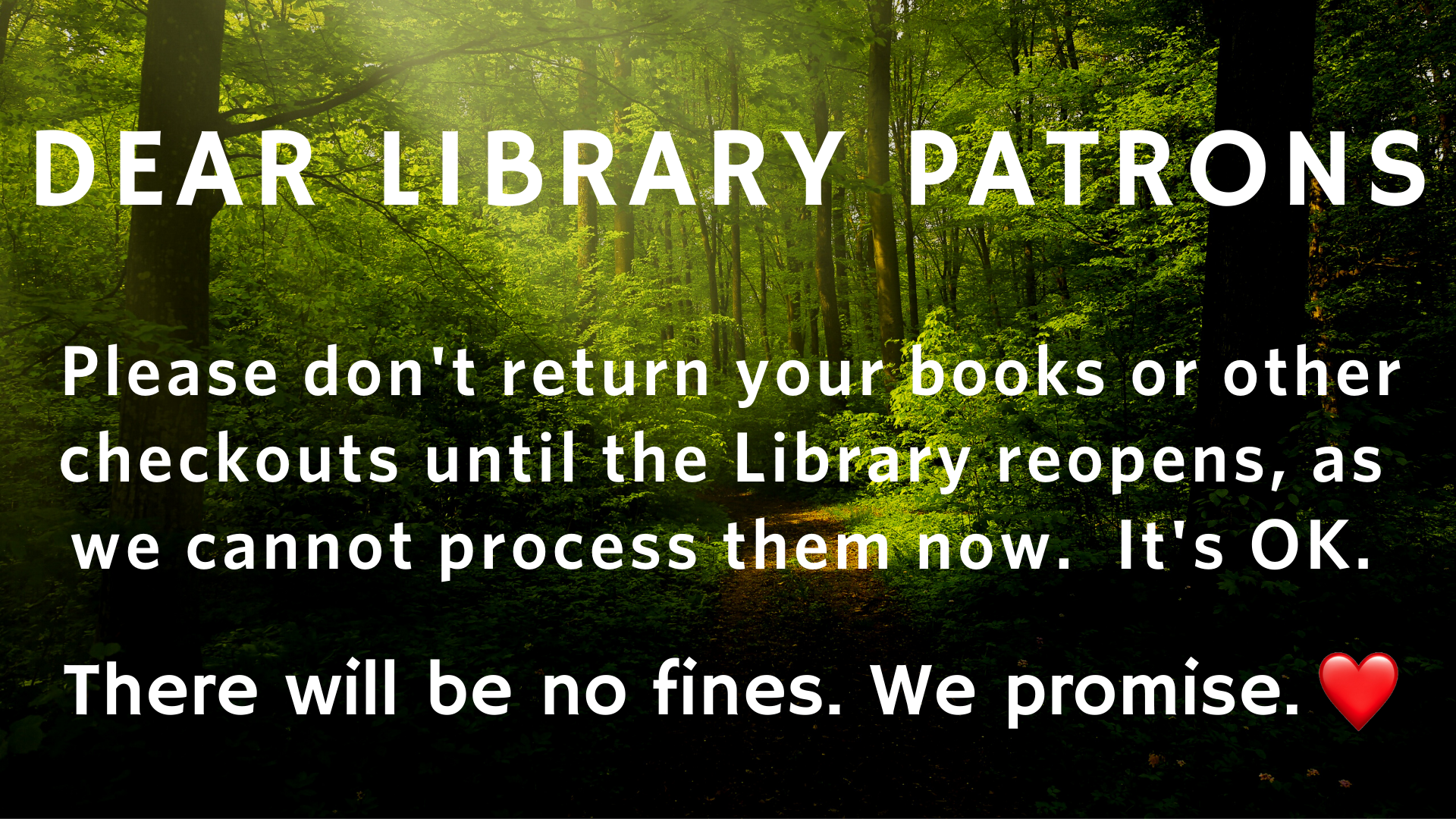 Copy of don't return books - Southeast Steuben County Library