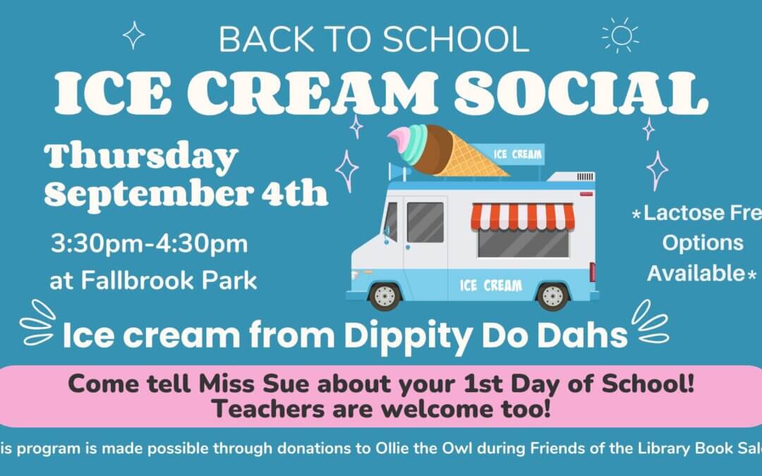 Back to School Ice Cream Social