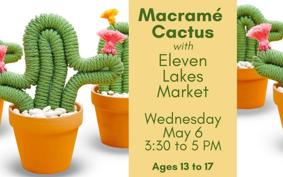 Macramé Cactus with Eleven Lakes Market